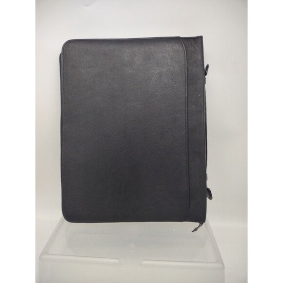 DESIGN A DAY Leather Planner 3 Ring Classic Black Napa Leather *SEE PHOTOS - Picture 2 of 14